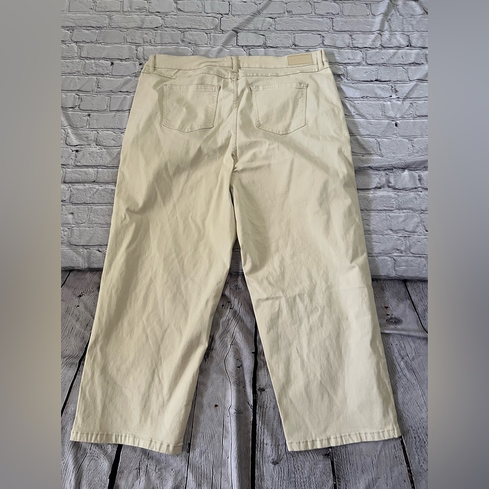 NWT Marc New York Cream/yellowish Kick Crop Jeans - Picture 4 of 8